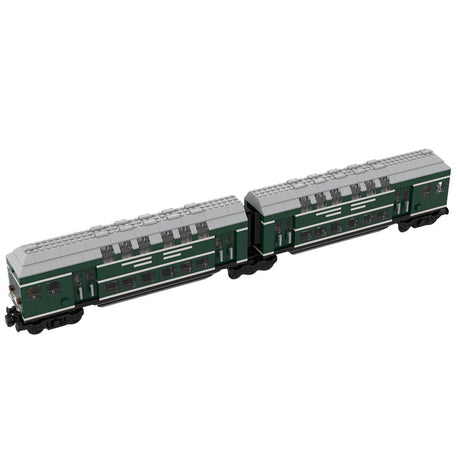 MOC - 139977 German Doppelstockwagen train car vagon Klemmbausteine - LesDiy - Klemmbausteine