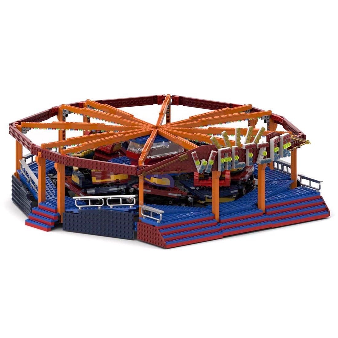 MOC - 140394 Fairground Waltzer Klemmbausteine - LesDiy - Klemmbausteine