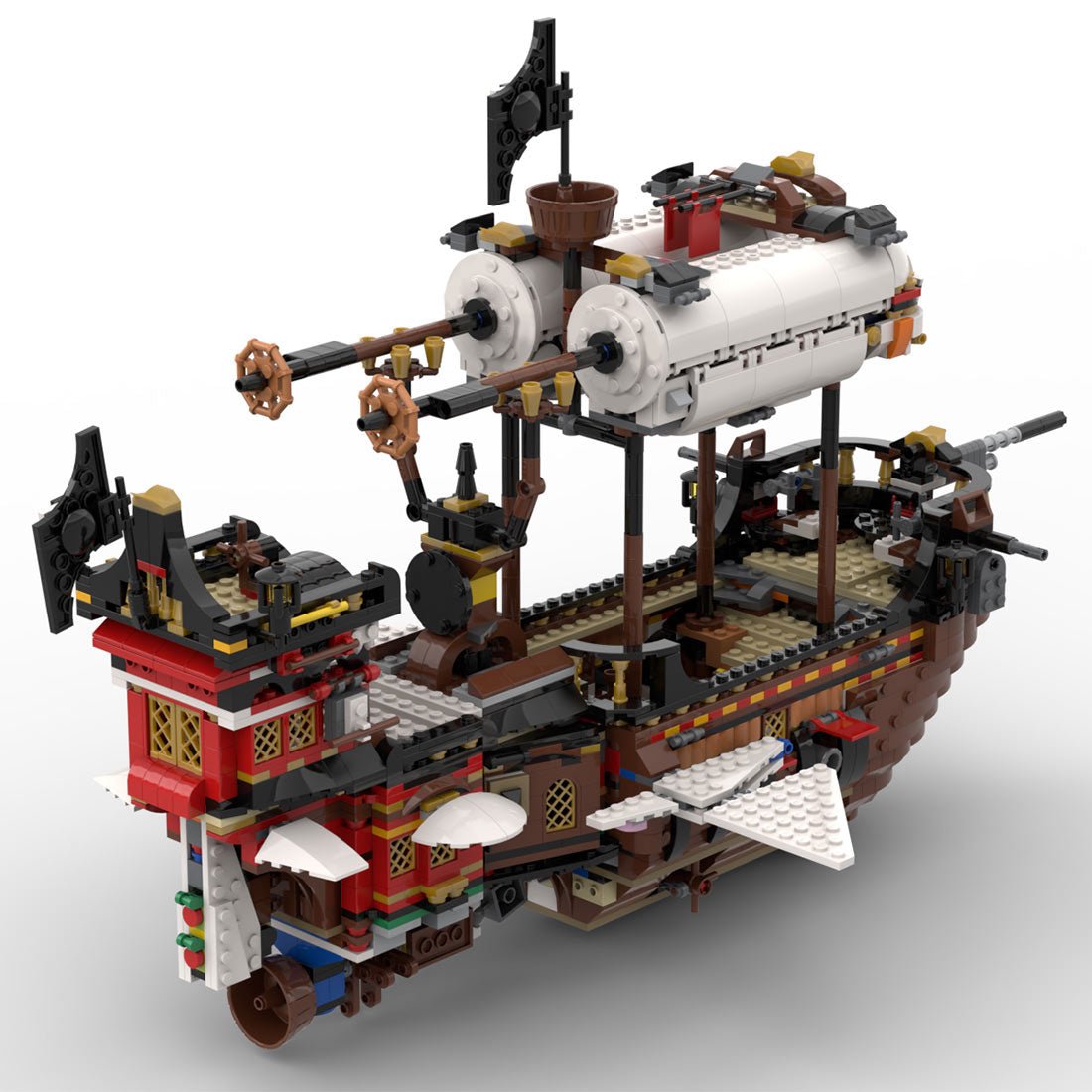 MOC - 141840 Pirates Great Airship Klemmbausteine - LesDiy - Klemmbausteine