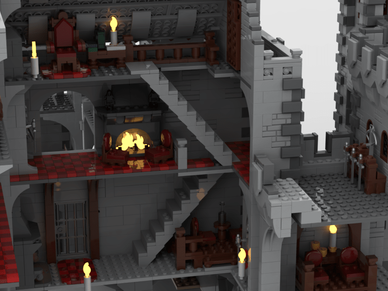 MOC-143001 Red Lions Castle II Klemmbausteine-LesDiy-Klemmbausteine