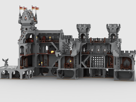MOC-143001 Red Lions Castle II Klemmbausteine-LesDiy-Klemmbausteine