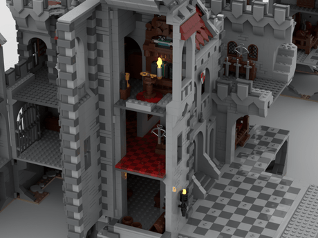 MOC-143001 Red Lions Castle II Klemmbausteine-LesDiy-Klemmbausteine