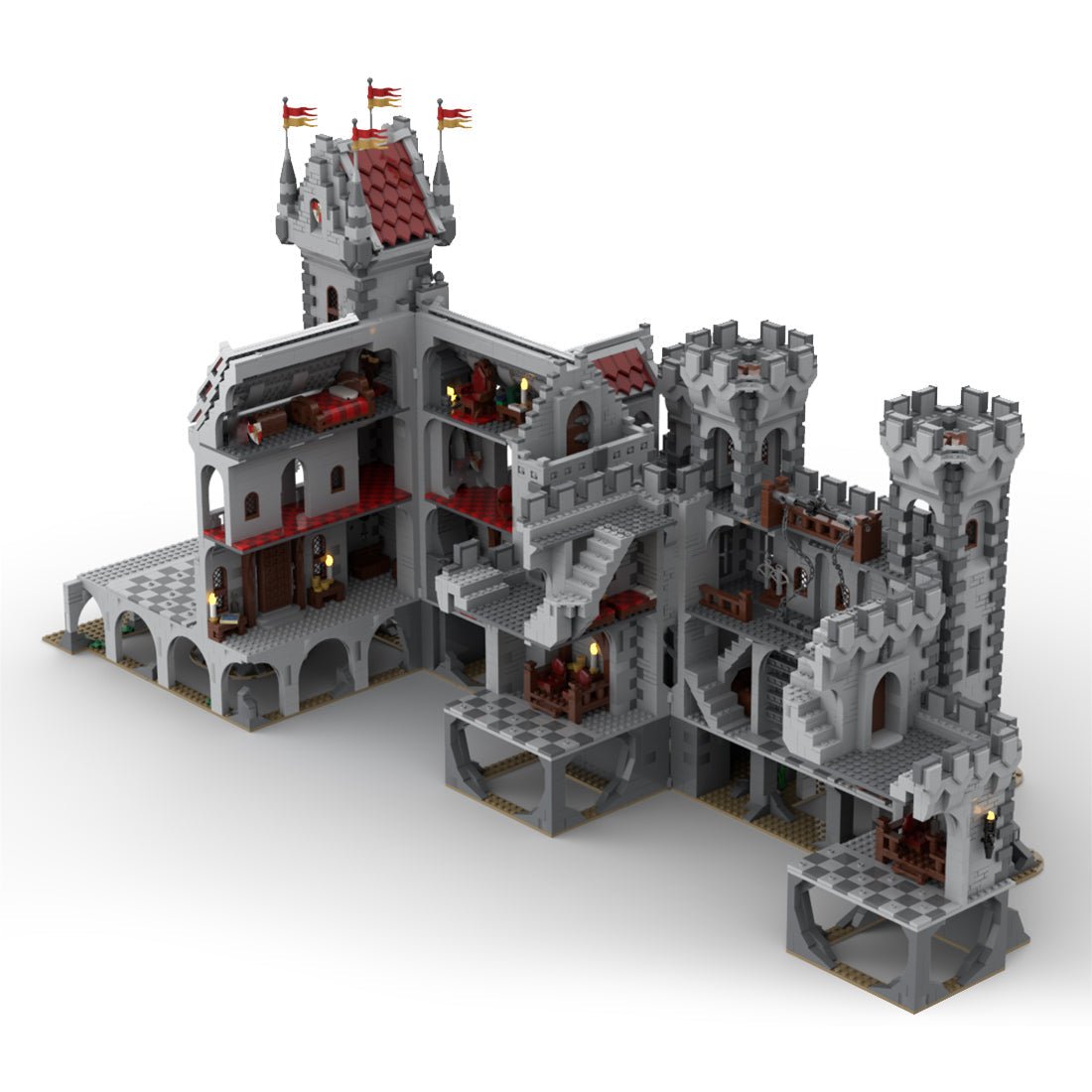 MOC - 143001 Red Lions Castle II Klemmbausteine - LesDiy - Klemmbausteine