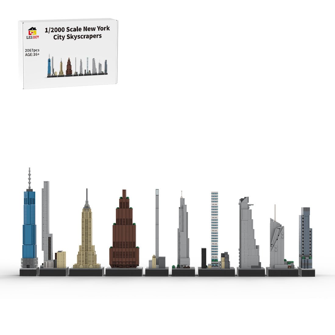 MOC - 151842 1/2000 Scale Tallest Buildings in New York City Klemmbausteine - LesDiy - Klemmbausteine