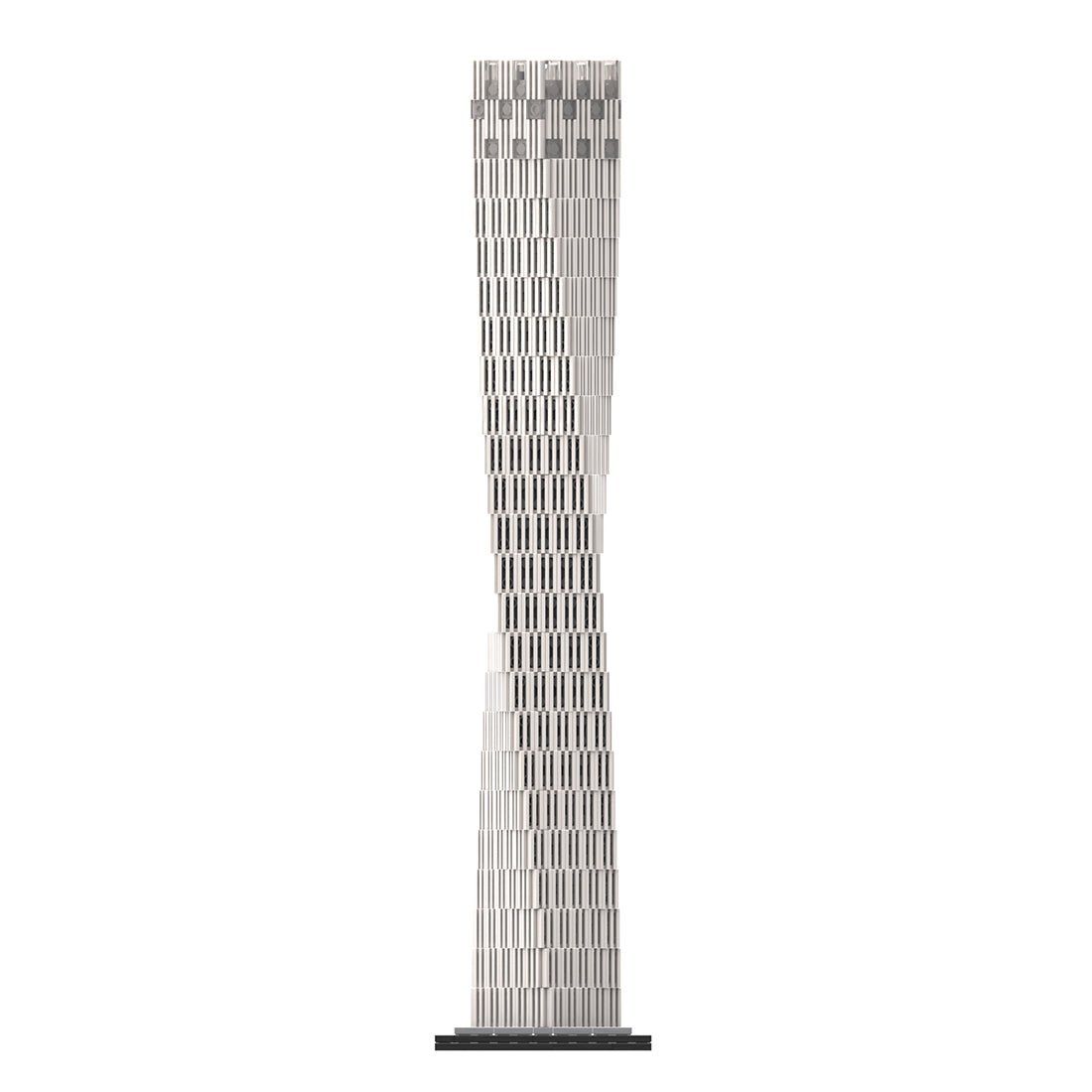 MOC - 152436 Cayan Tower (Infinity Tower) Dubai Maßstab 1:800 Klemmbausteine - LesDiy - Klemmbausteine