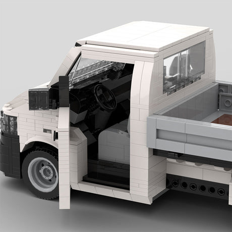 MOC-158193 VW T5 Transporter Flatbed Klemmbausteine-LesDiy-Klemmbausteine