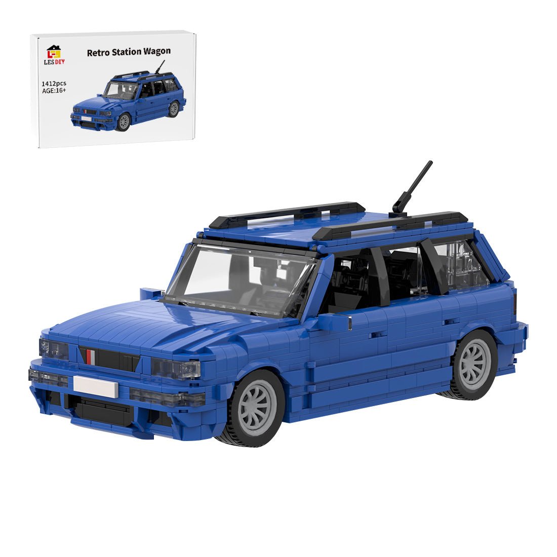 MOC-159092 Audi RS 2 Blue Klemmbausteine-LesDiy-Klemmbausteine