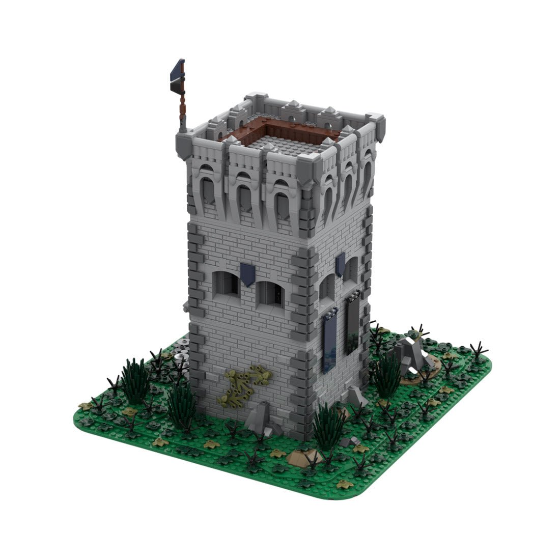 MOC - 159468 Mittelalterlicher Außenposten Black Falcon Castle Klemmbausteine - LesDiy - Klemmbausteine