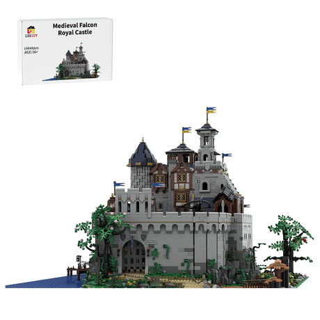 MOC - 161565 Mittelalterliches Falkenkönigschloss Klemmbausteine - LesDiy - Klemmbausteine