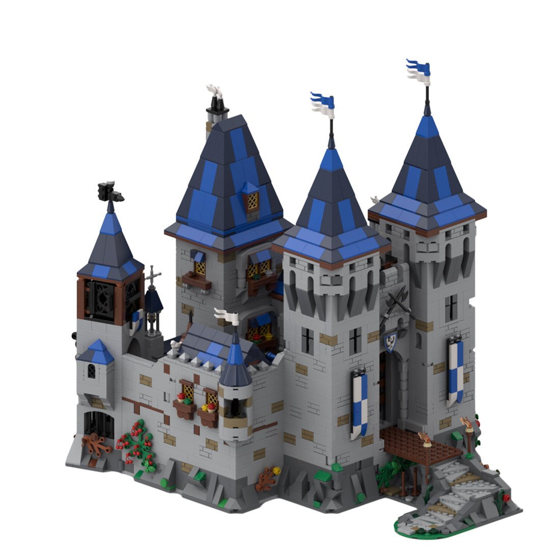 MOC - 163712 Black Falcon Eagle's Nest Castle Klemmbausteine - LesDiy - Klemmbausteine