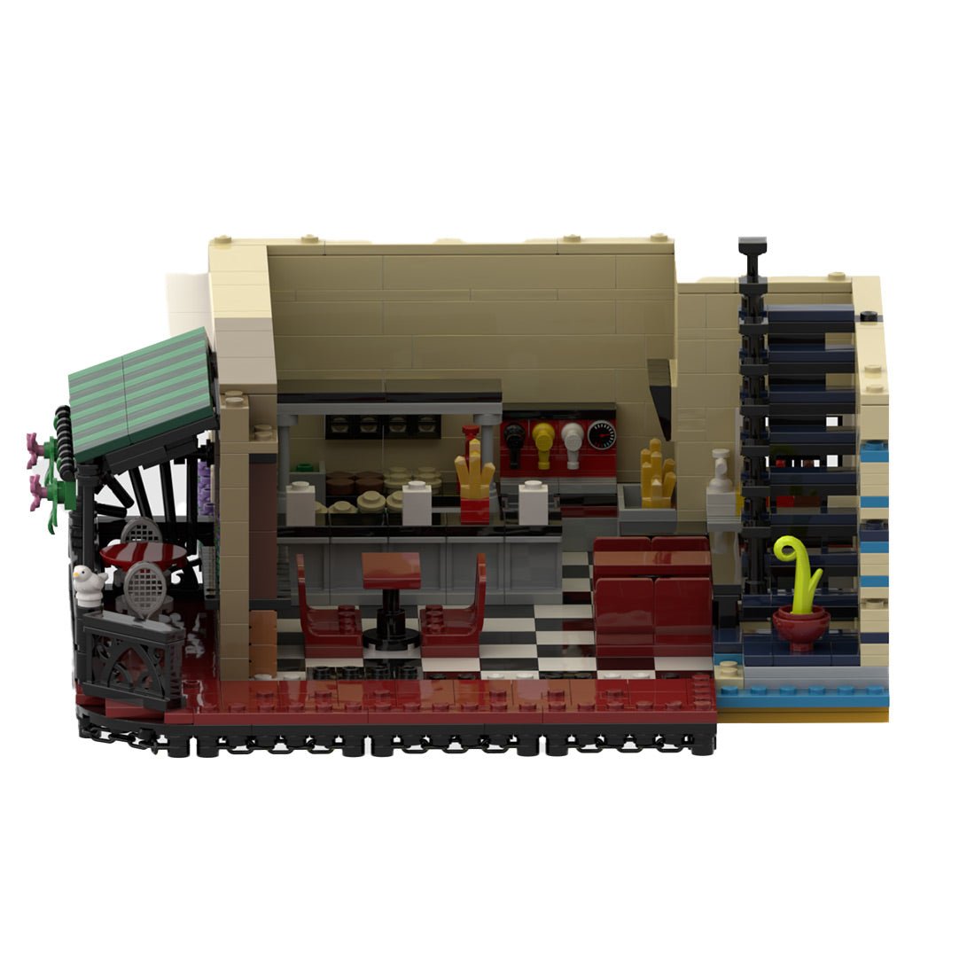 MOC - 165373 New Orleans Hamburger Joint Klemmbausteine - LesDiy - Klemmbausteine