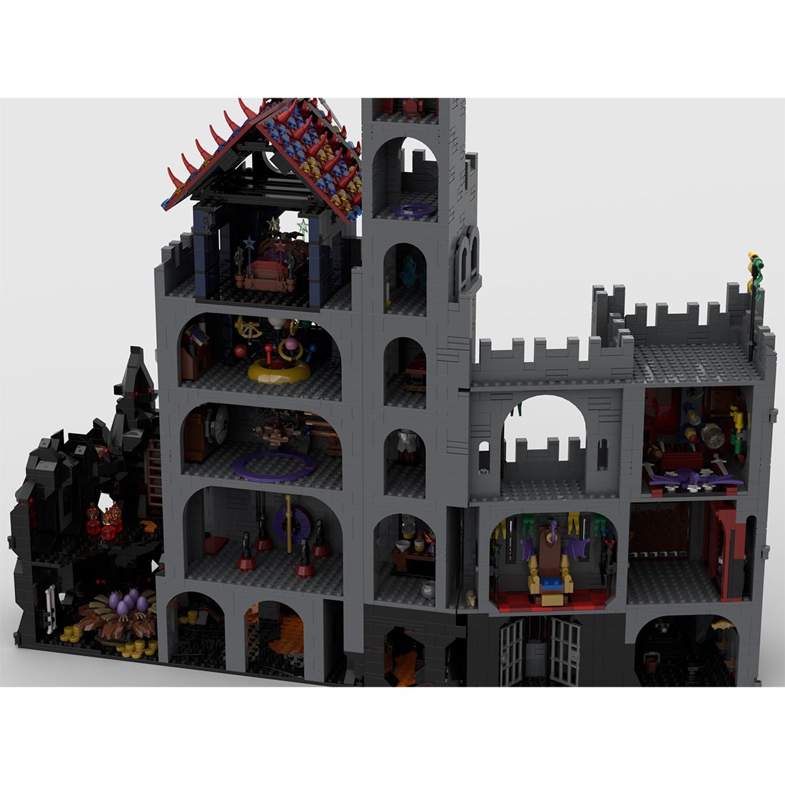 MOC - 173957 Dragon's Lake Castle Klemmbausteine - LesDiy - Klemmbausteine