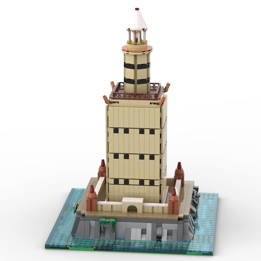 MOC - 174338 MStraßenszene am Leuchtturm von Alexandria Klemmbausteine - LesDiy - Klemmbausteine