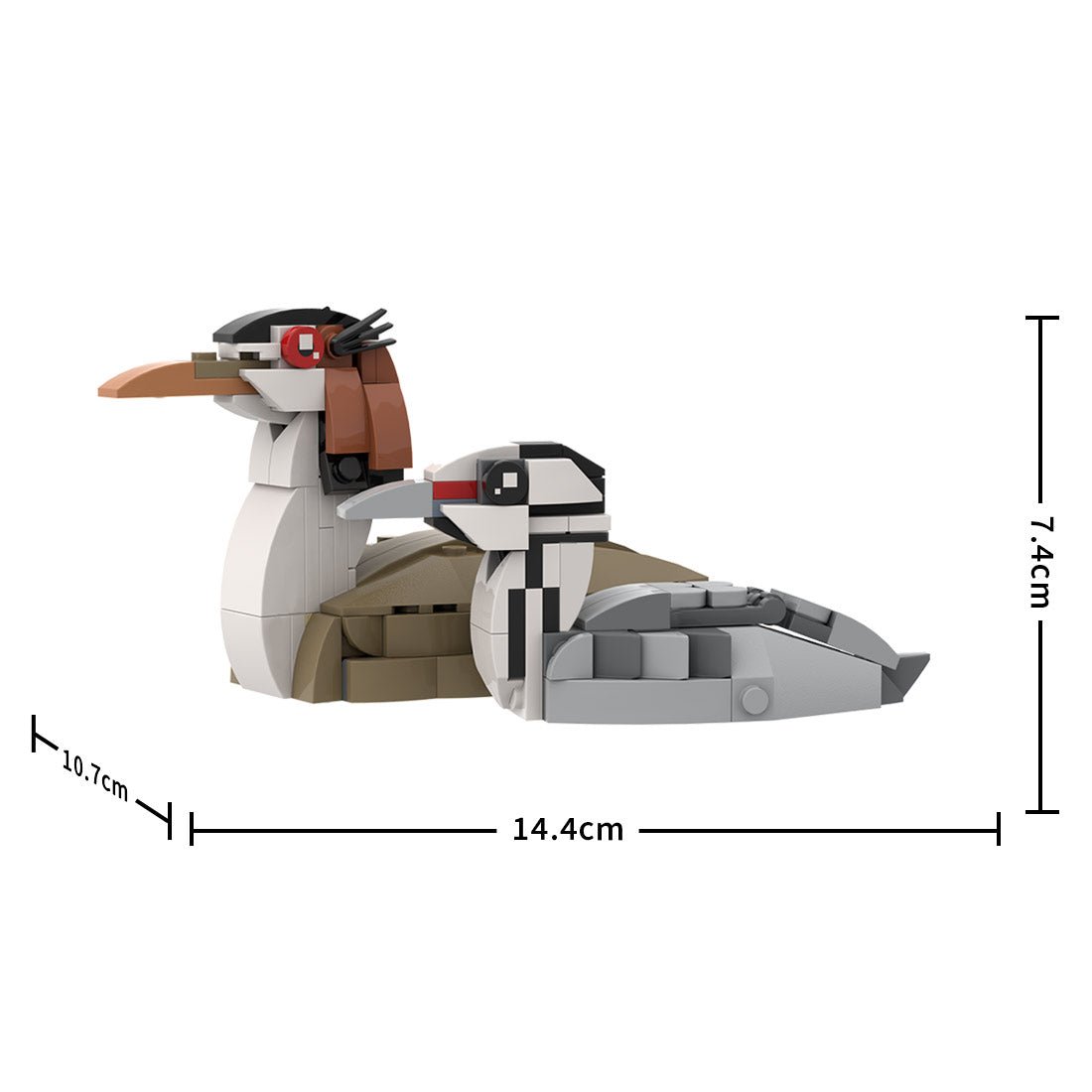 MOC - 175055 Great crested grebe and chick Klemmbausteine - LesDiy - Klemmbausteine