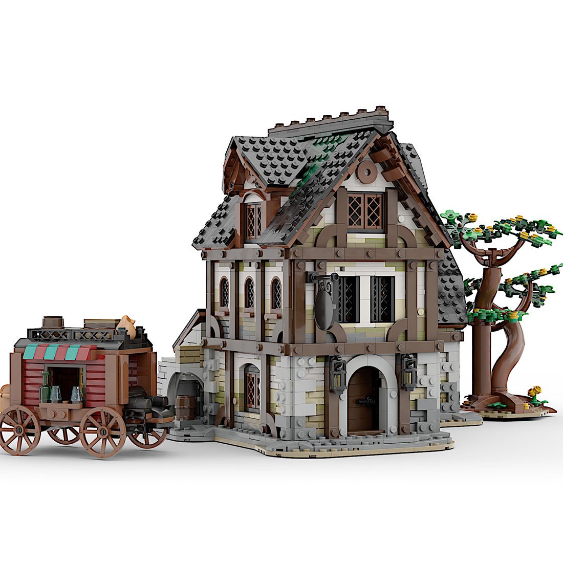 MOC - 177601 Mittelalterliche Taverne Klemmbausteine - LesDiy - Klemmbausteine