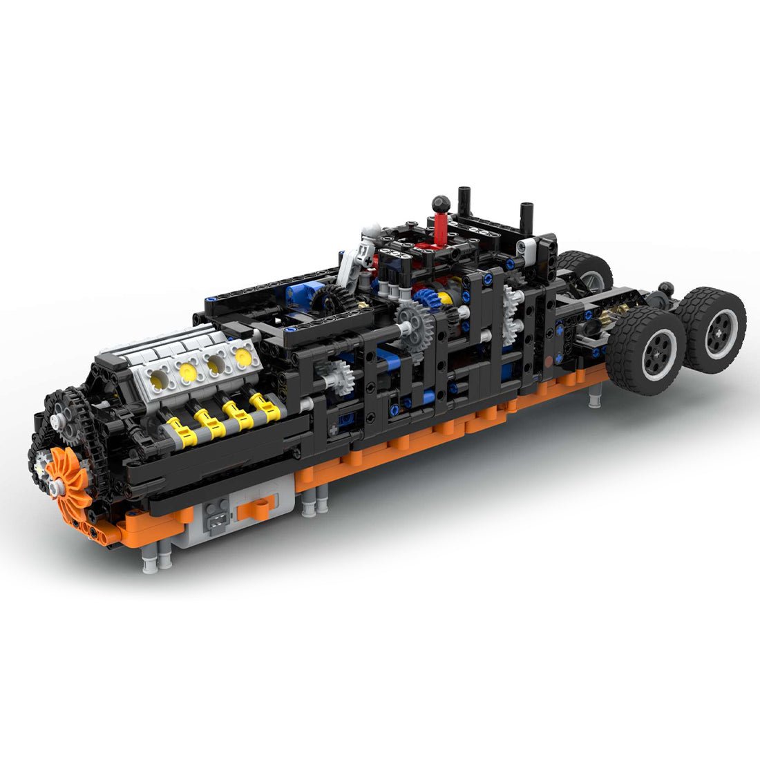 MOC - 179871 MACK T - 310 Achtzylindermotor 12 - Gang - Getriebe (dynamische Version)Klemmbausteine - LesDiy - Klemmbausteine