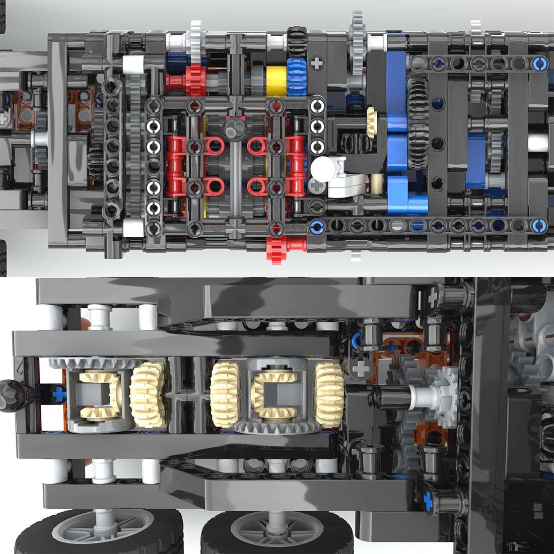 MOC - 179871 MACK T - 310 Achtzylindermotor 12 - Gang - Getriebe (dynamische Version)Klemmbausteine - LesDiy - Klemmbausteine