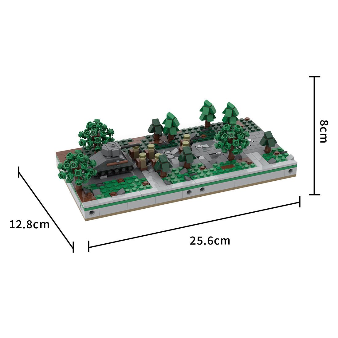 MOC - 183062 Mini World War II Sand Table - Module 1 - Base with sherman Klemmbausteine - LesDiy - Klemmbausteine