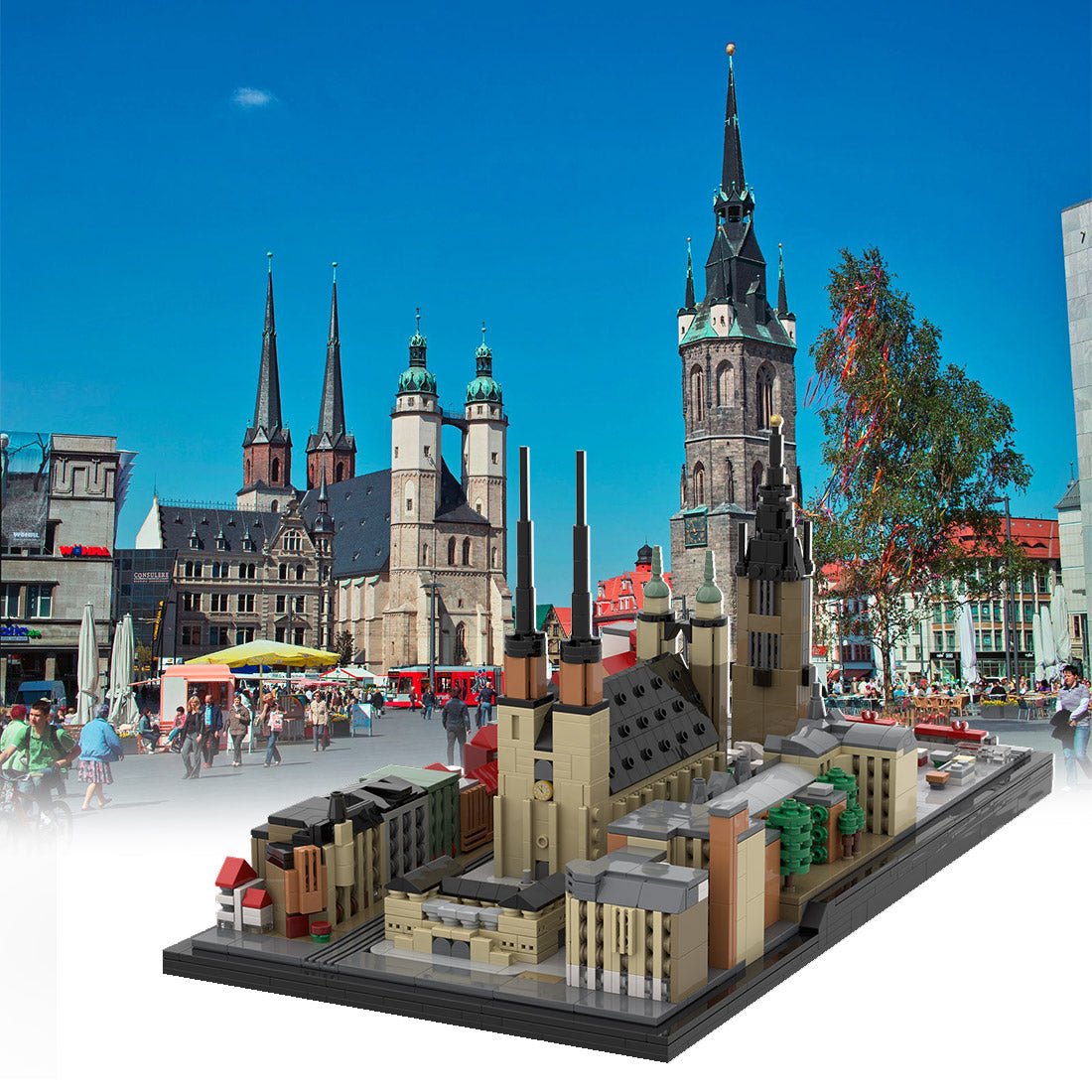 MOC - 188589 City of five towers, Halle (Saale), Germany Klemmbausteine - LesDiy - Klemmbausteine