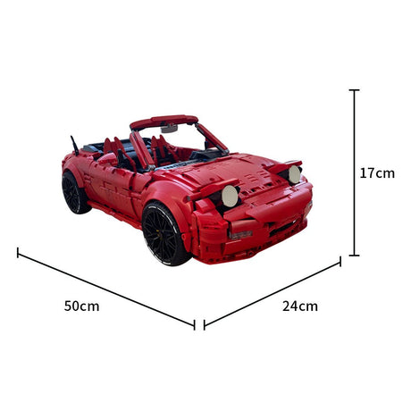 MOC - 199862 1/8 Scale Mazda MX5 Miata (NA) manual Klemmbausteine - LesDiy - Klemmbausteine