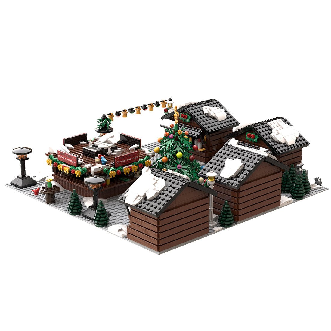 MOC - 201458 European Style Christmas Market Klemmbausteine - LesDiy - Klemmbausteine