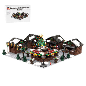 MOC - 201458 European Style Christmas Market Klemmbausteine - LesDiy - Klemmbausteine