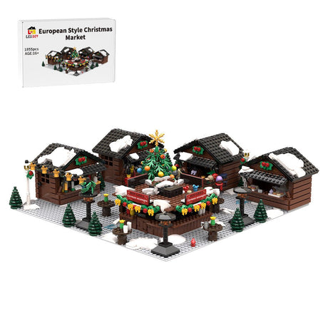 MOC - 201458 European Style Christmas Market Klemmbausteine - LesDiy - Klemmbausteine