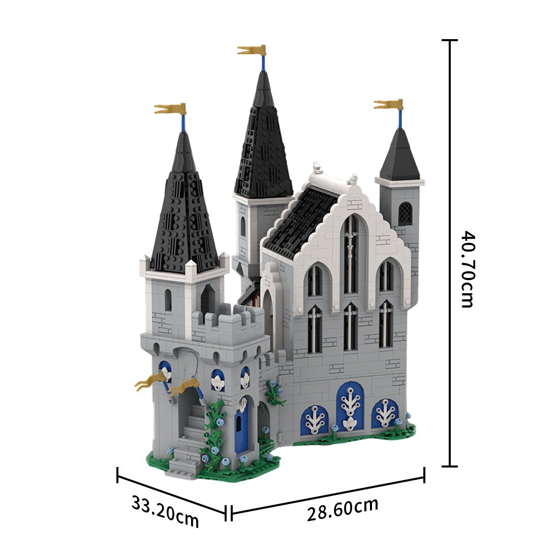 MOC - 211489 white dragons castle Klemmbausteine - LesDiy - Klemmbausteine