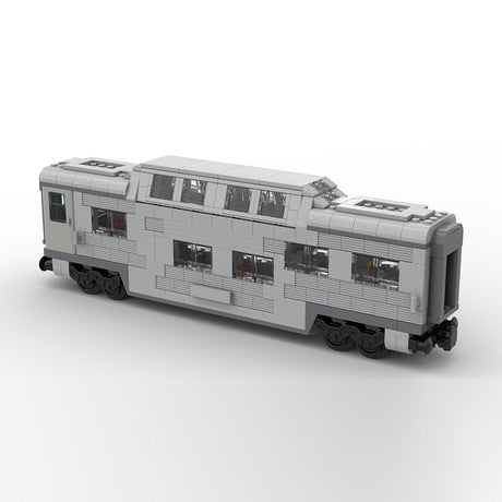 MOC-212051 Santa fe double decker canopy passanger train car Klemmbausteine-LesDiy-Klemmbausteine