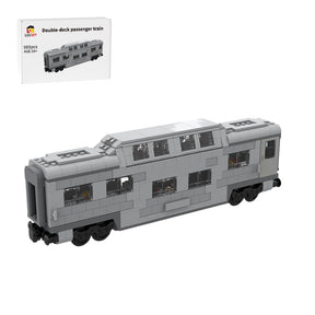 MOC-212051 Santa fe double decker canopy passanger train car Klemmbausteine-LesDiy-Klemmbausteine