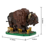 MOC - 212761 American Bison Klemmbausteine - LesDiy - Klemmbausteine