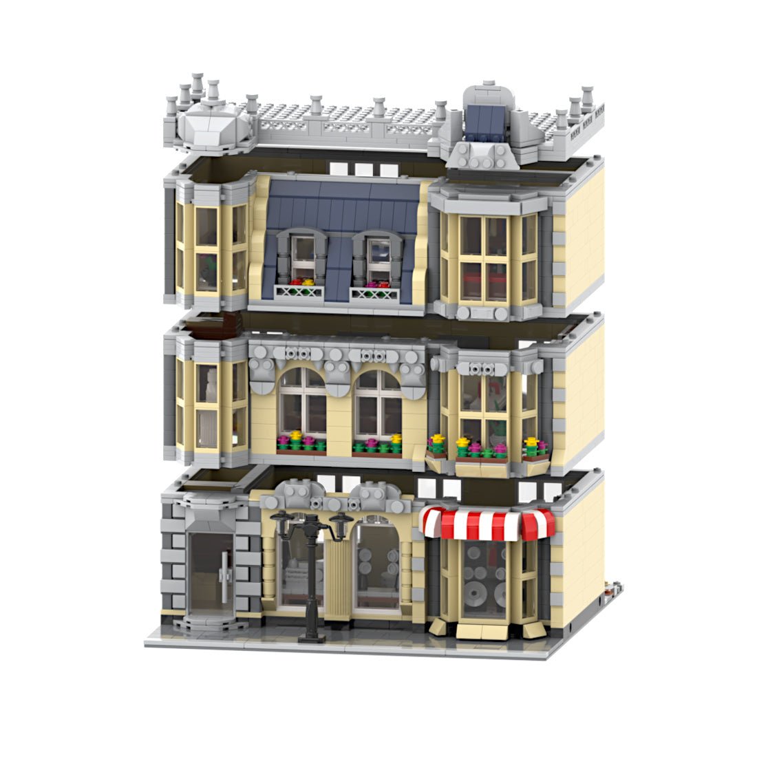 MOC - 214606 HiFi Shop & Residential House Klemmbausteine - LesDiy - Klemmbausteine