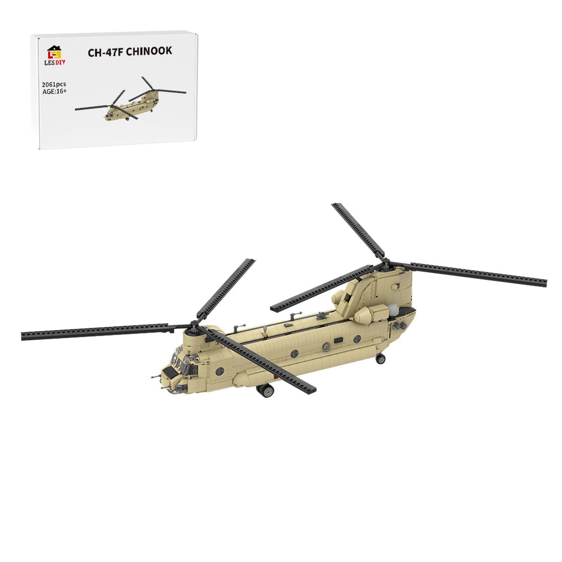 MOC - 217684 Boeing | CH - 47 F CHINOOK Klemmbausteine - LesDiy - Klemmbausteine