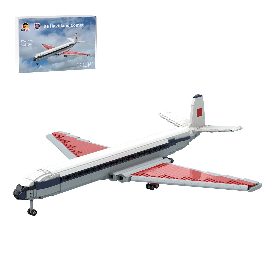 MOC - 218267 De Havilland Comet Klemmbausteine - LesDiy - Klemmbausteine