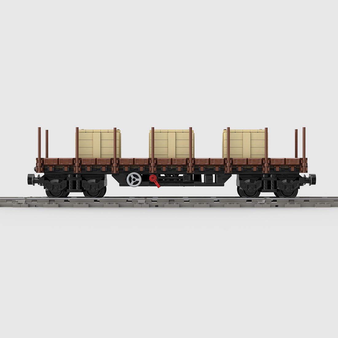 MOC-219158 Universeller Flachwagen mit Ladung Klemmbausteine-LesDiy-Klemmbausteine