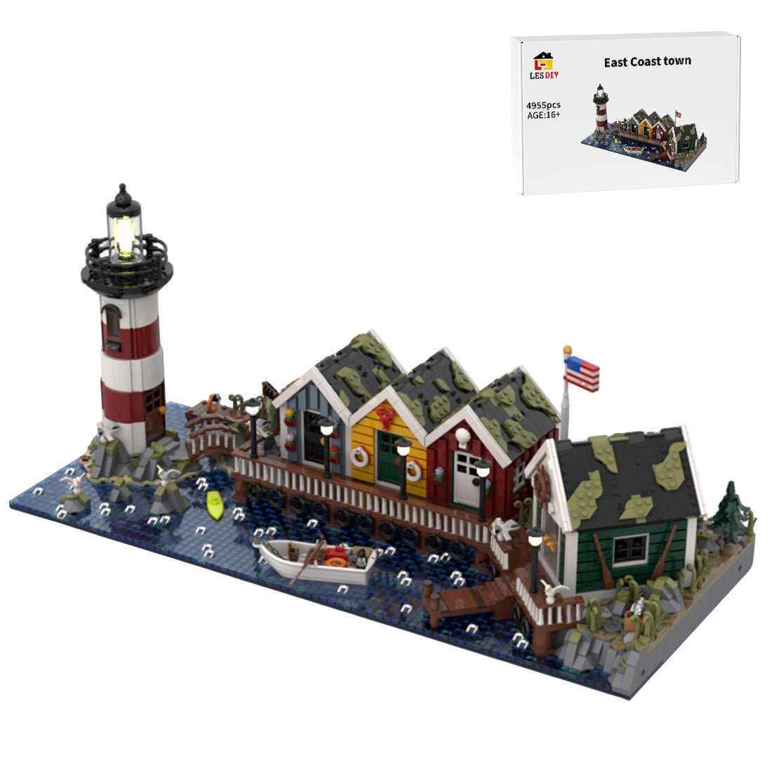 MOC - 220004 Coast Town Diorama Klemmbausteine - LesDiy - Klemmbausteine