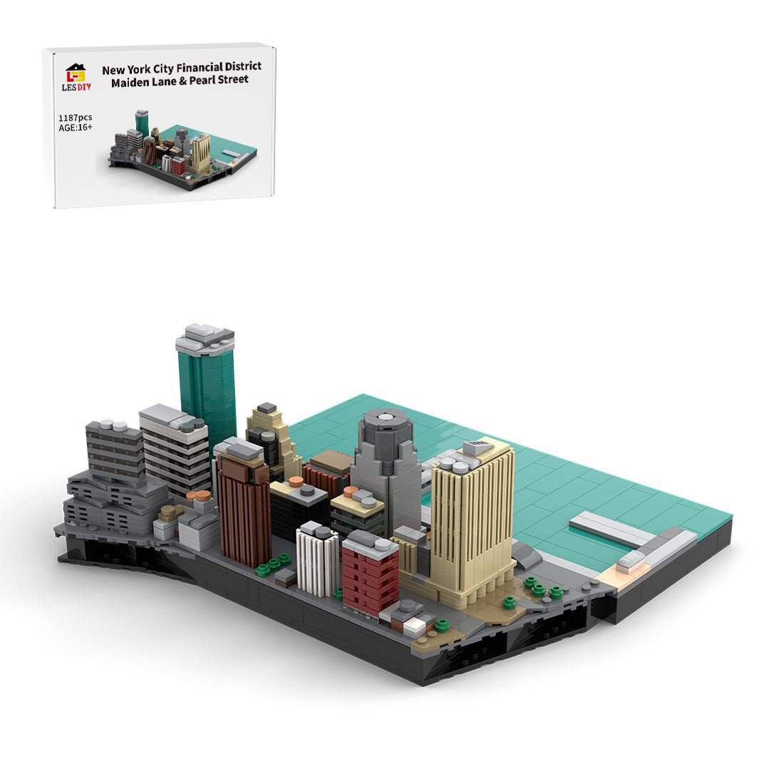 MOC - 221106 New York City Financial District - Maiden Lane & Pearl Street Klemmbausteine - LesDiy - Klemmbausteine