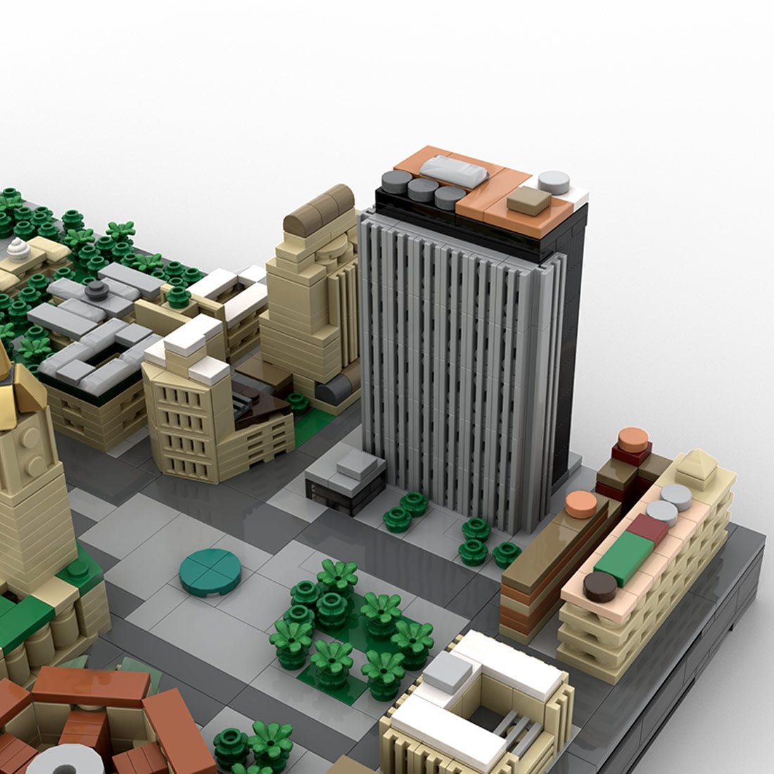MOC - 223953 1/2000 Scale  Brooklyn Bridge Area - New York City Klemmbausteine - LesDiy - Klemmbausteine