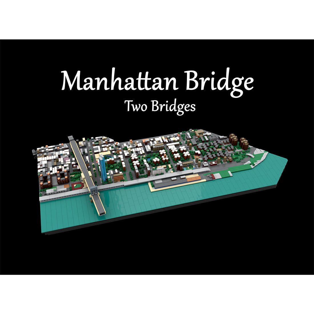 MOC - 225884 1/2000 Scale Lower Manhattan Bridge Area Klemmbausteine - LesDiy - Klemmbausteine