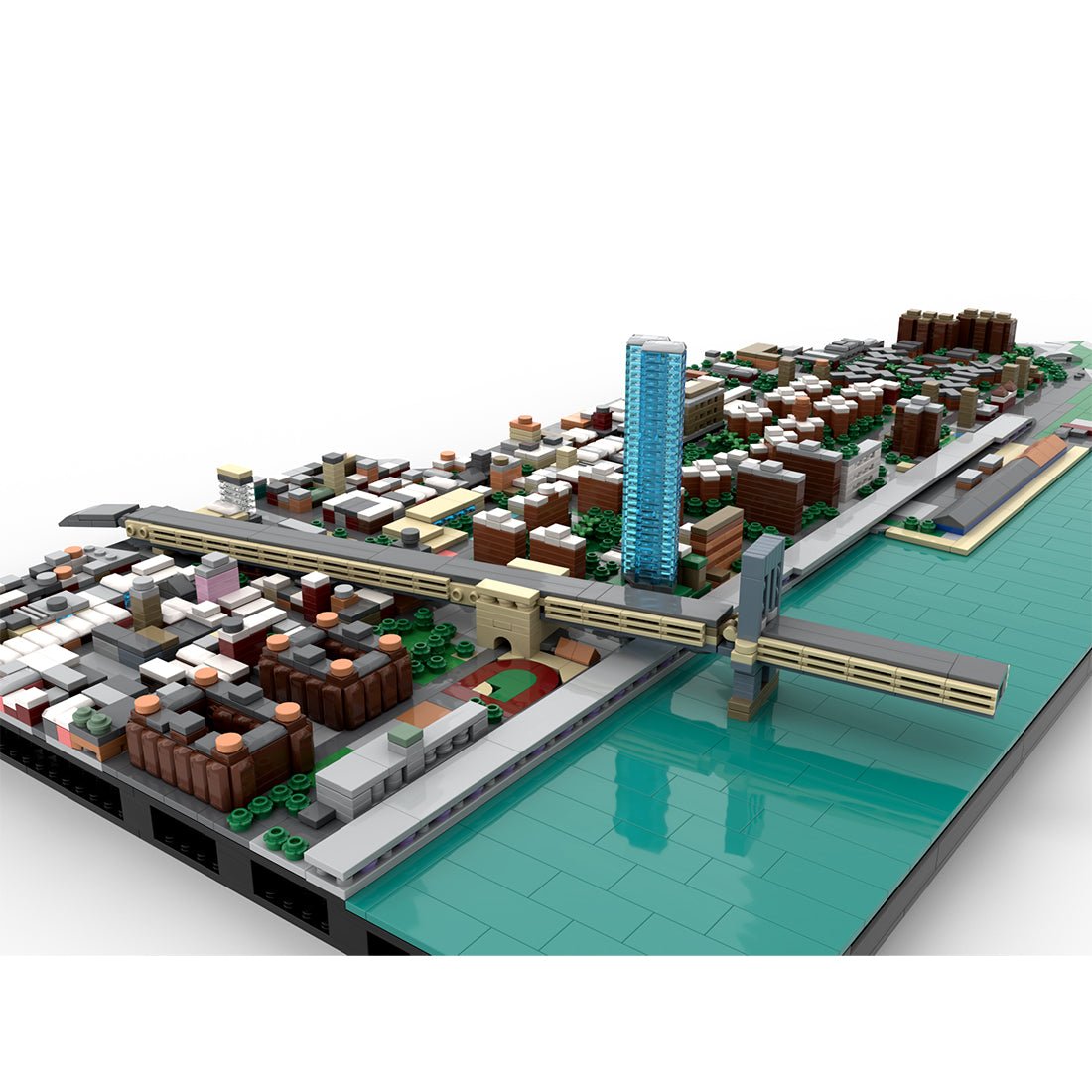 MOC - 225884 1/2000 Scale Lower Manhattan Bridge Area Klemmbausteine - LesDiy - Klemmbausteine