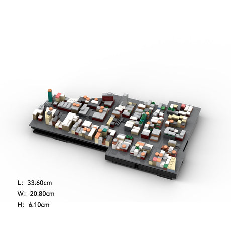 MOC - 225884 1/2000 Scale Lower Manhattan North of Houston Street Scene Klemmbausteine - LesDiy - Klemmbausteine