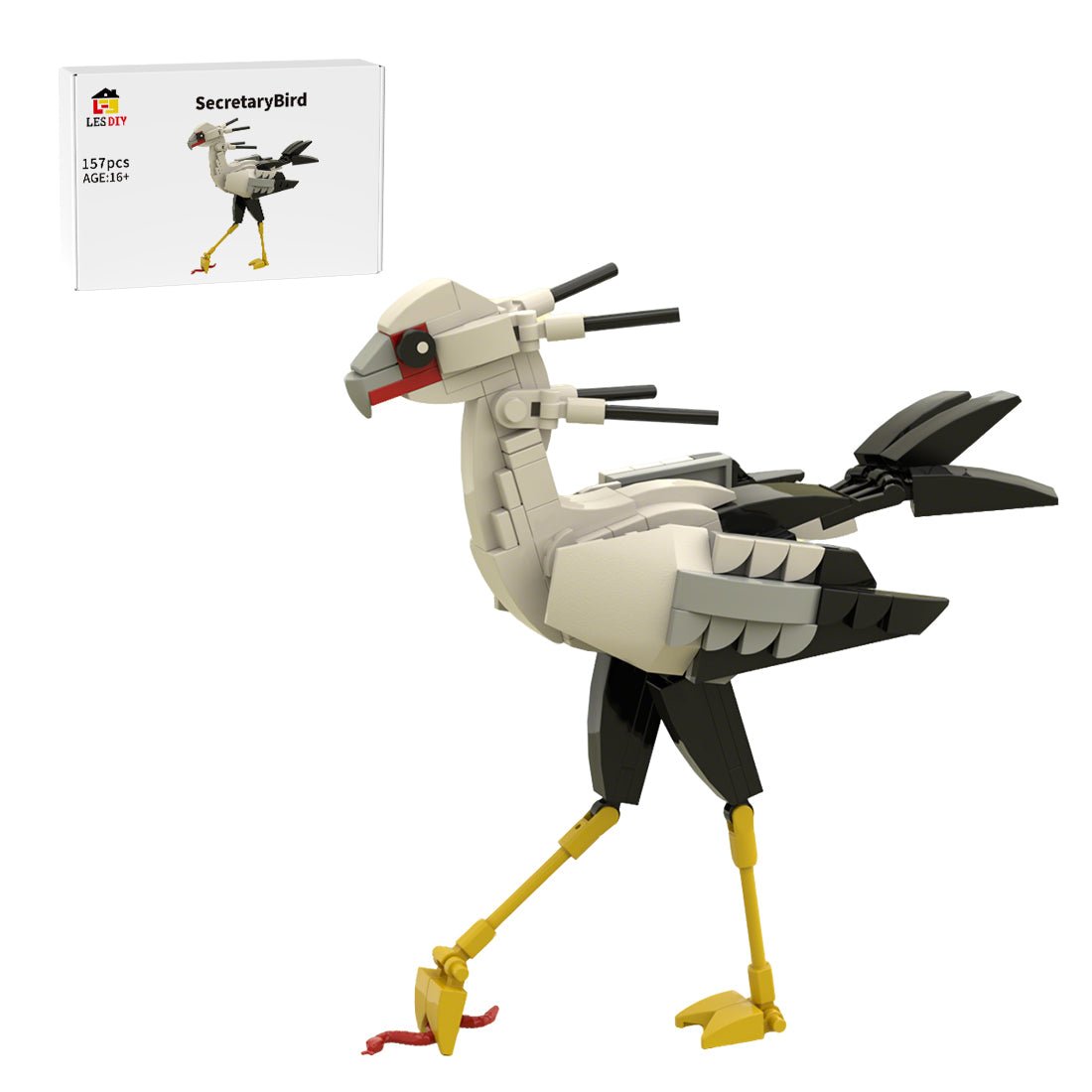 MOC - 227312 ecretary bird - Sagittarius serpentarius - Accurate and elegant Klemmbausteine - LesDiy - Klemmbausteine
