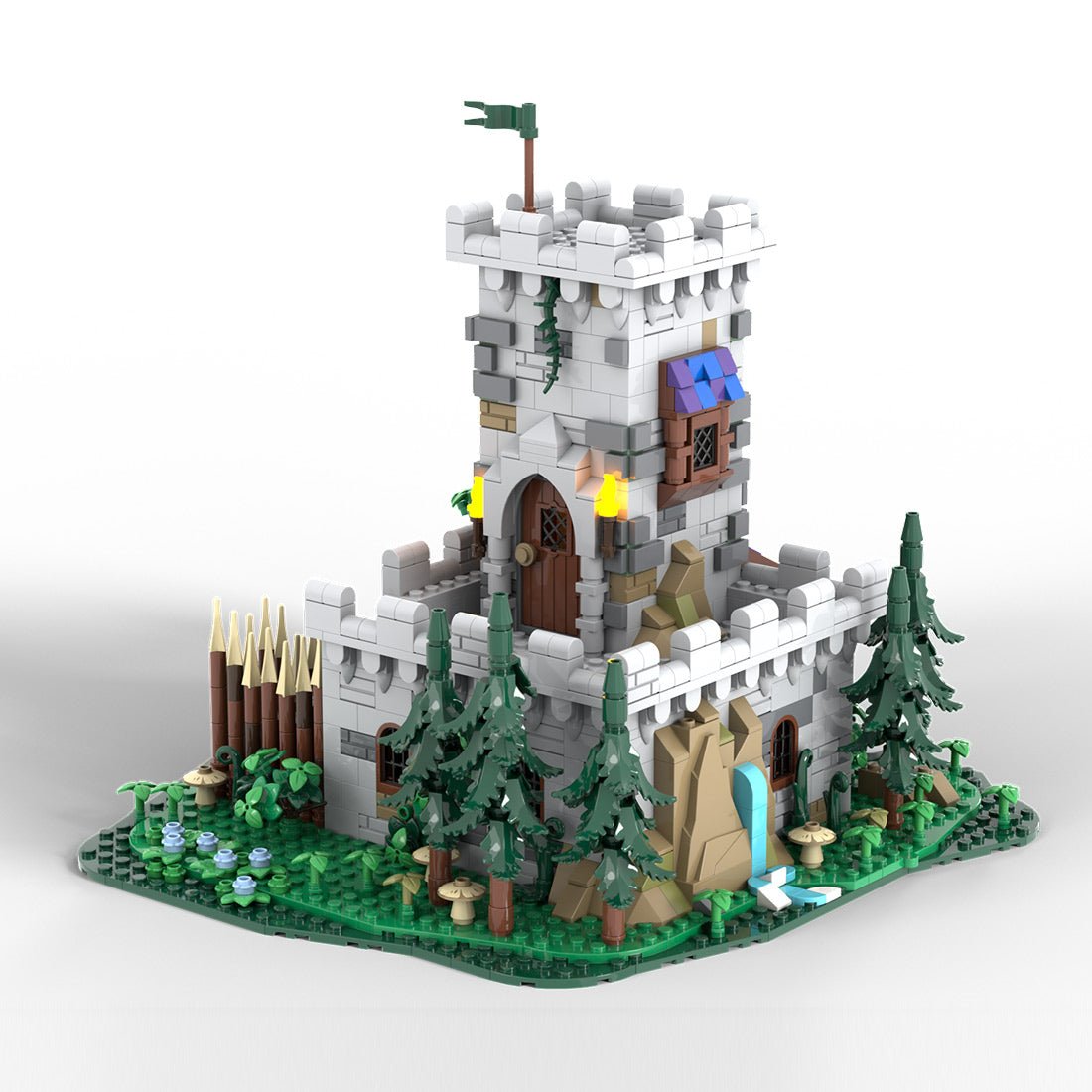MOC-228153 Medieval Tower Klemmbausteine-LesDiy-Klemmbausteine
