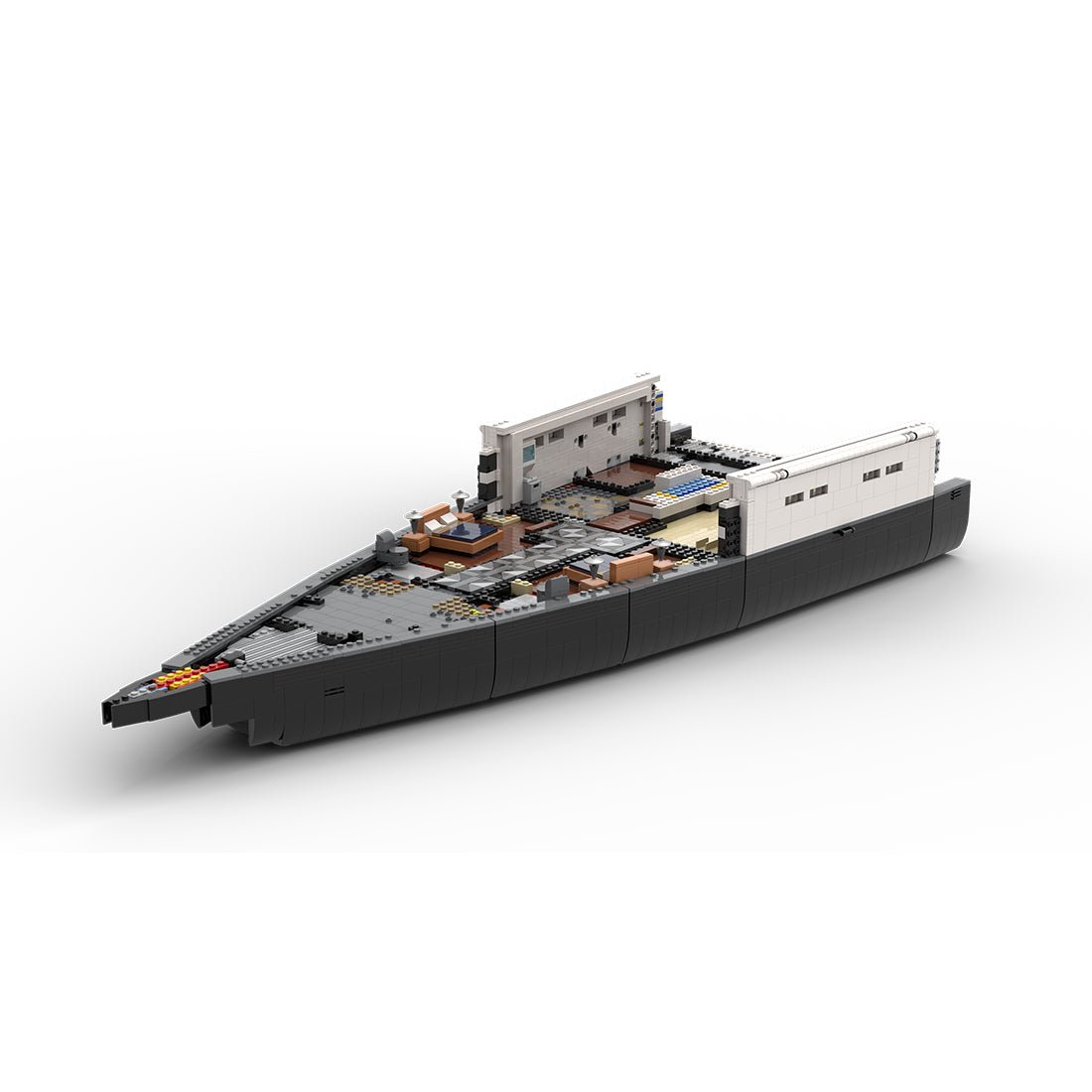 MOC - 230069 Part 1 Module 2 Deck 1 Bow Klemmbausteine - LesDiy - Klemmbausteine