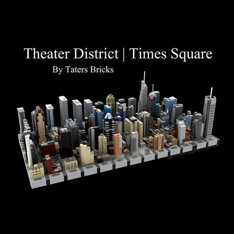 MOC - 231668 1/2000 Scale New York Midtown Broadway Theatre District Klemmbausteine - LesDiy - Klemmbausteine