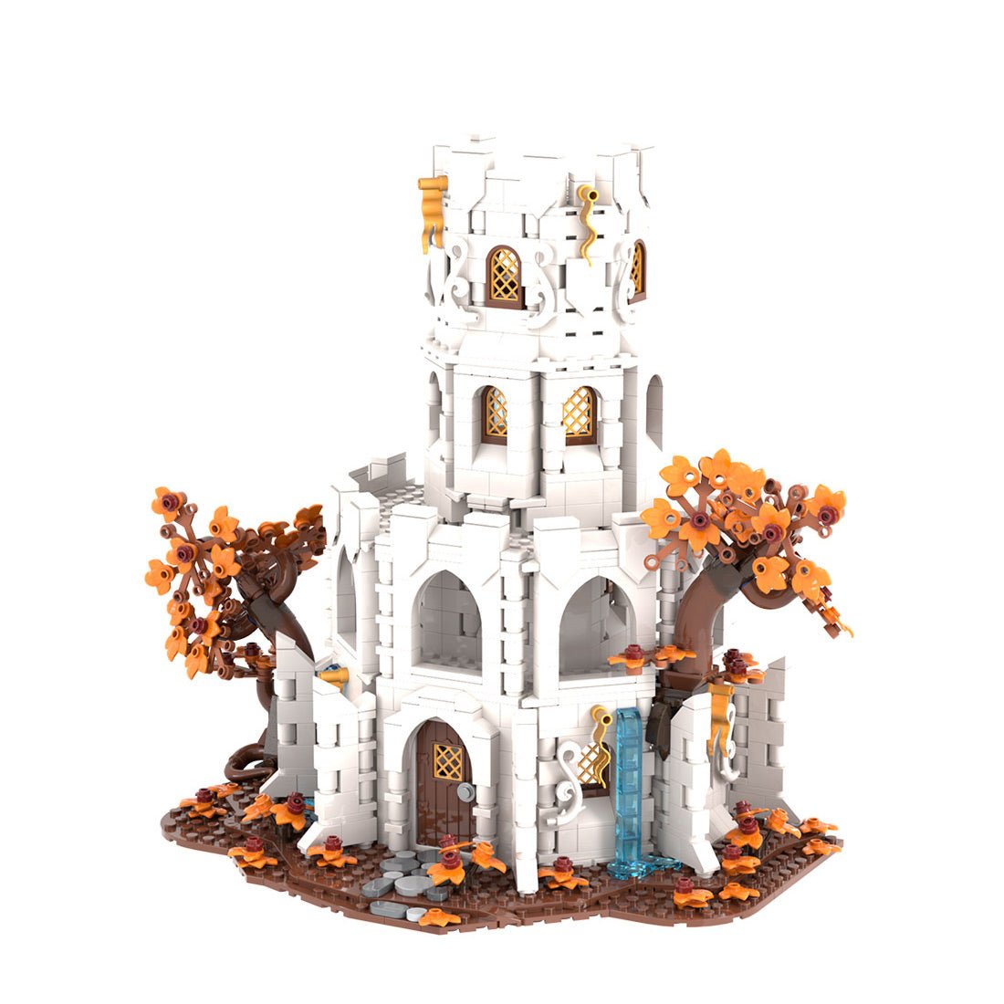 MOC-233345 White Wizard's tower Klemmbausteine-LesDiy-Klemmbausteine