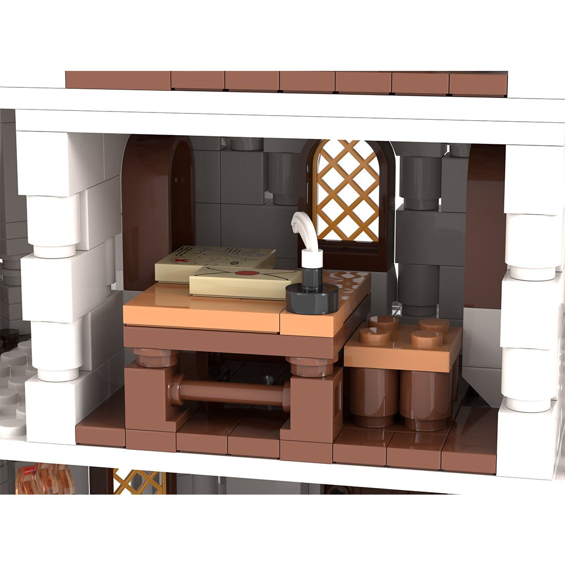 MOC-233345 White Wizard's tower Klemmbausteine-LesDiy-Klemmbausteine