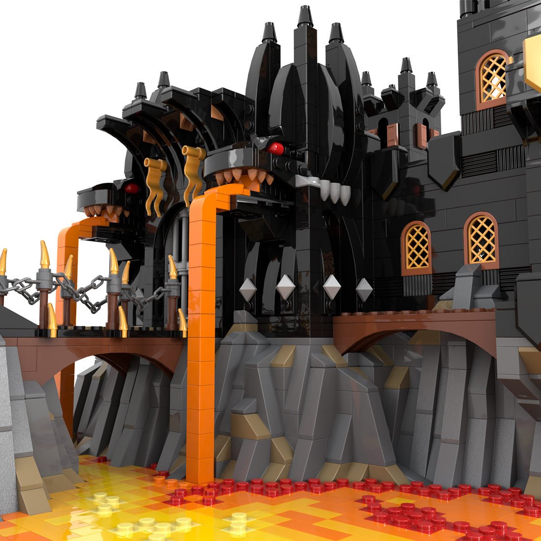 MOC-233488 Black Dragon's Fortress Klemmbausteine-LesDiy-Klemmbausteine