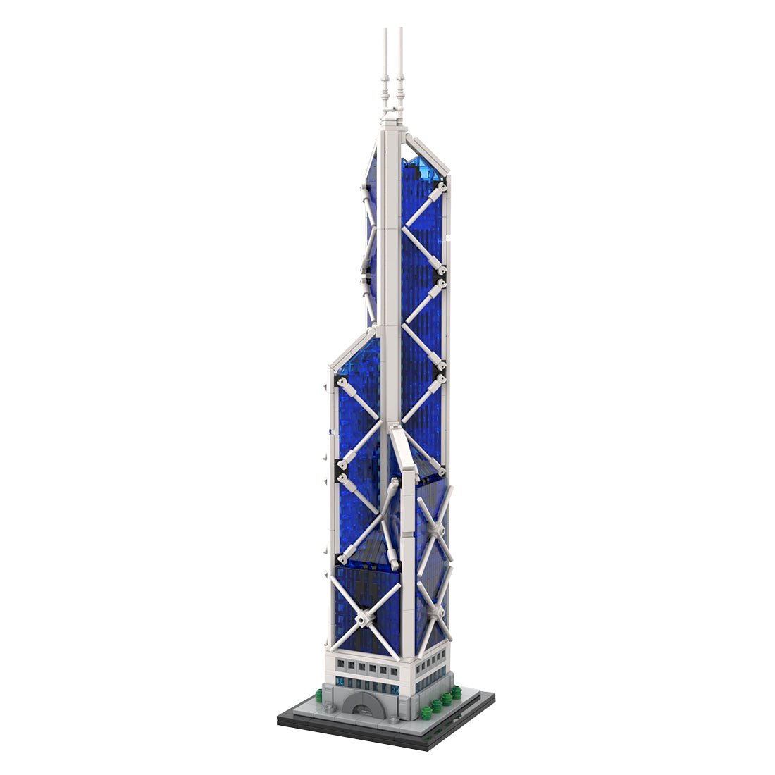 MOC - 234438 Bank of China Tower 1:800 Scale Klemmbausteine - LesDiy - Klemmbausteine