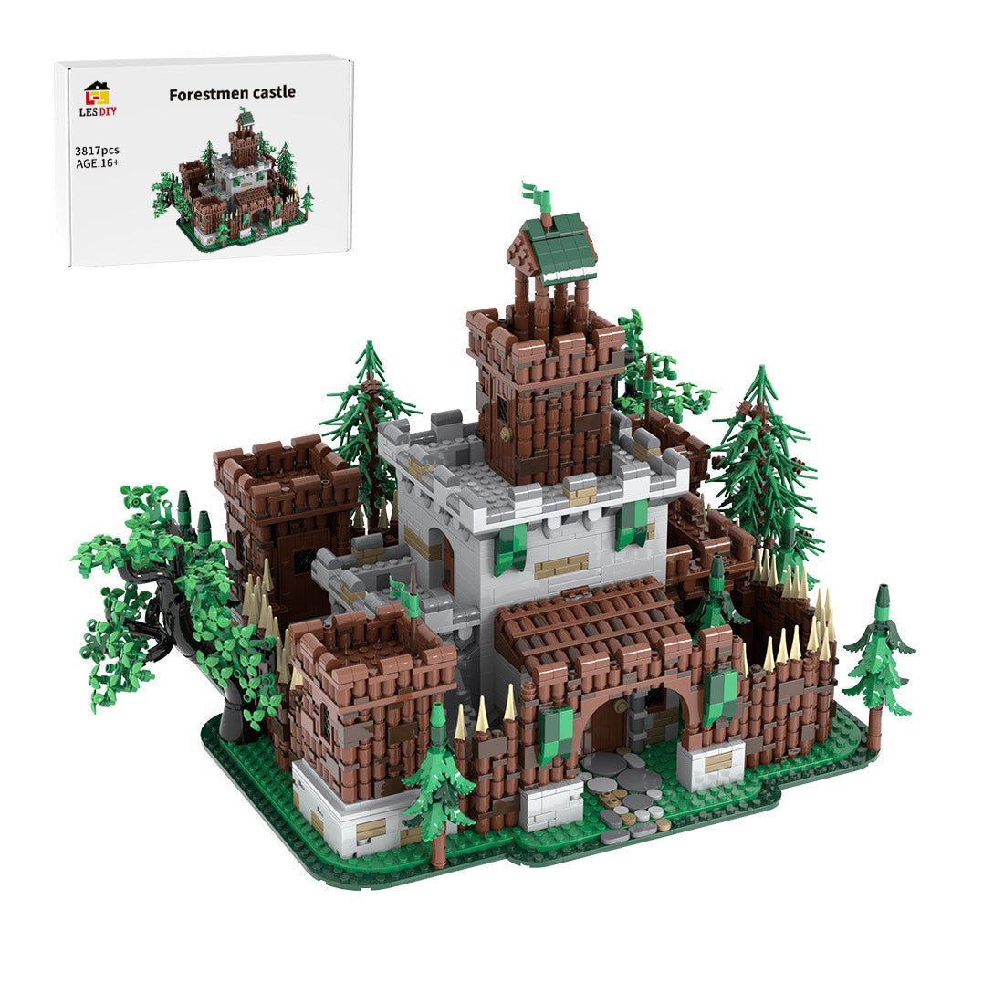 MOC-235461 Forestmen's castle Klemmbausteine-LesDiy-Klemmbausteine
